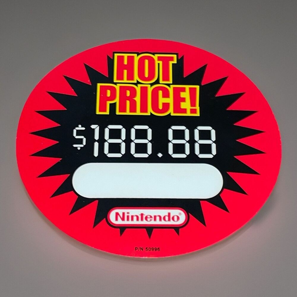 Vintage Nintendo Store Display Sign Hot Price Retro
